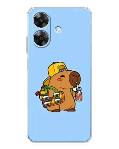 Чехол для Realme Note 60x с картинкой «Капибара на скейте» Чехол для Realme Note 60x с картинкой «Капибара на скейте»