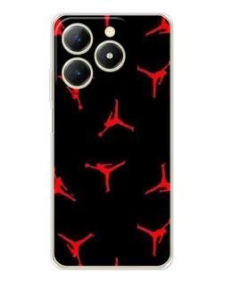 Чохол для Realme Note 70 з картинкою «Jordan Red Pattern»