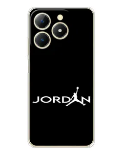 Чехол для Realme Note 70 с картинкой «Jordan White Logo»