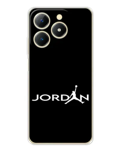 Чехол для Realme Note 70 с картинкой «Jordan White Logo»