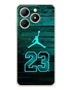 Чехол для Realme Note 70 с картинкой «Jordan Cyan 23»