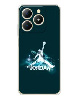 Чехол для Realme Note 70 с картинкой «Jordan Blue Fire»