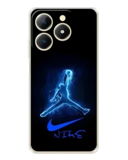 Чехол для Realme Note 70 с картинкой «Jordan Neon Blue»