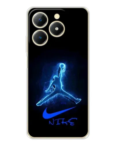 Чехол для Realme Note 70 с картинкой «Jordan Neon Blue»