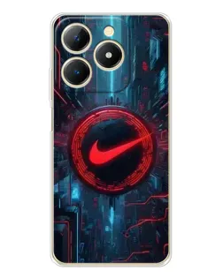 Чехол для Realme Note 70 с картинкой «Техногенный стиль Nike»