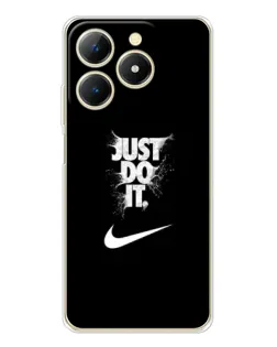 Чехол для Realme Note 70 с картинкой «Текстовый принт Nike»