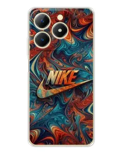 Чехол для Realme Note 70 с картинкой «Nike в абстракции»