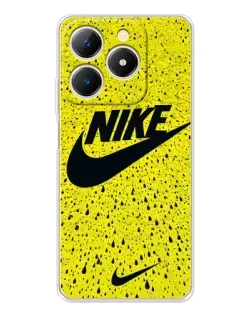 Чехол для Realme Note 70 с картинкой «Желтый текстурный Nike»