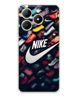 Чехол для Realme Note 70 с картинкой «Коллекция кроссовок Nike»