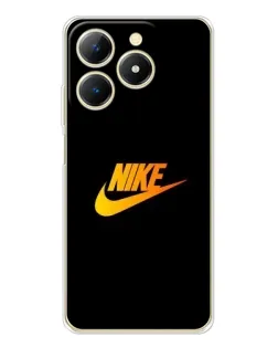 Чехол для Realme Note 70 с картинкой «Золотой логотип Nike»