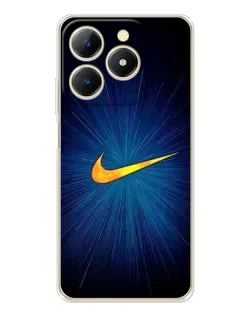 Чехол для Realme Note 70 с картинкой «Синий пульс Nike»