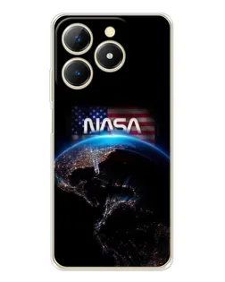Чехол для Realme Note 70 с картинкой «Земля из космоса NASA»