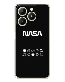 Чехол для Realme Note 70 с картинкой «NASA — технический принт»