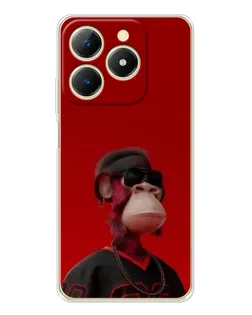 Чохол для Realme Note 70 з картинкою «Bored Ape в червоному»