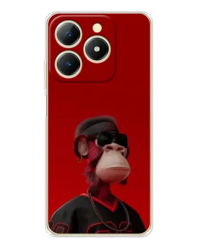 Чехол для Realme Note 70 с картинкой «Bored Ape в красном» Чехол для Realme Note 70 с картинкой «Bored Ape в красном»