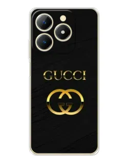Чохол для Realme Note 70 з картинкою «Золотий логотип Gucci»