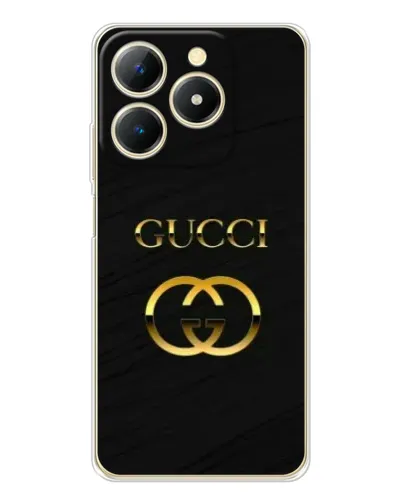 Чохол для Realme Note 70 з картинкою «Золотий логотип Gucci»