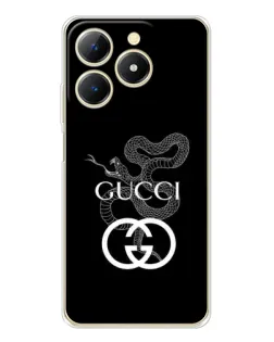 Чохол для Realme Note 70 з картинкою «Gucci — срібна змія»