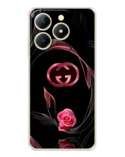 Чохол для Realme Note 70 з картинкою «Gucci — неонова троянда»