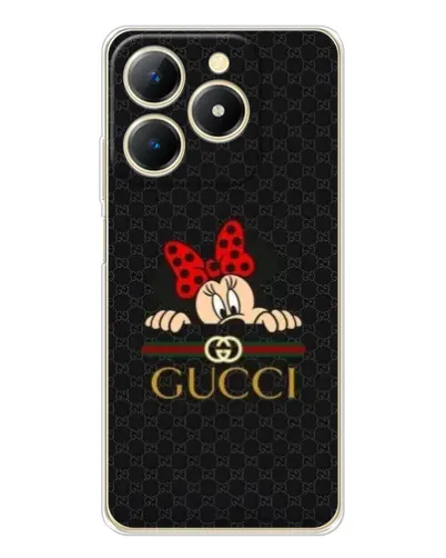 Чохол для Realme Note 70 з картинкою «Мінні Маус Gucci — чорний»