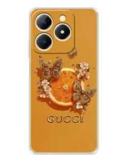 Чохол для Realme Note 70 з картинкою «Gucci — золоті метелики» Чохол для Realme Note 70 з картинкою «Gucci — золоті метелики»