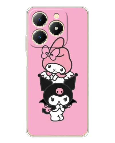 Чехол для Realme Note 70 с картинкой «My Melody и Kuromi»