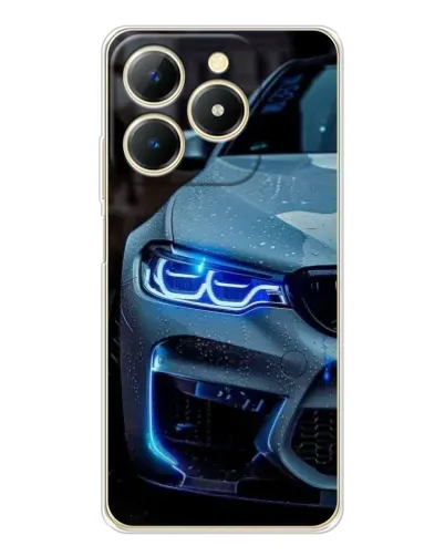 Чехол для Realme Note 70 с картинкой «Взгляд BMW с синими фарами»