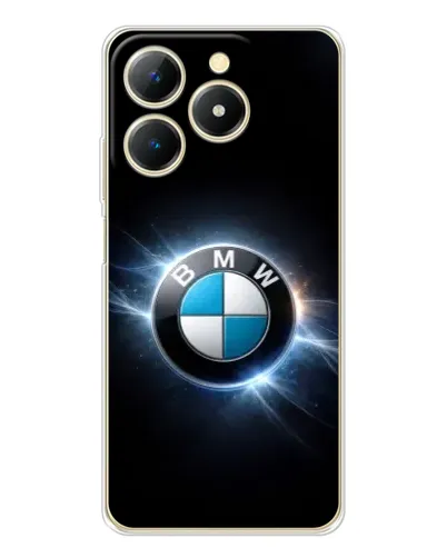 Чехол для Realme Note 70 с картинкой «BMW — неоновое сияние»