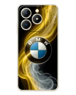 Чехол для Realme Note 70 с картинкой «Золотистый дым BMW»