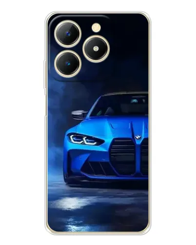 Чехол для Realme Note 70 с картинкой «Голубая BMW M4»