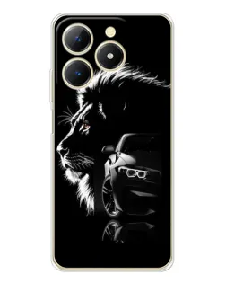 Чехол для Realme Note 70 с картинкой «BMW и лев»