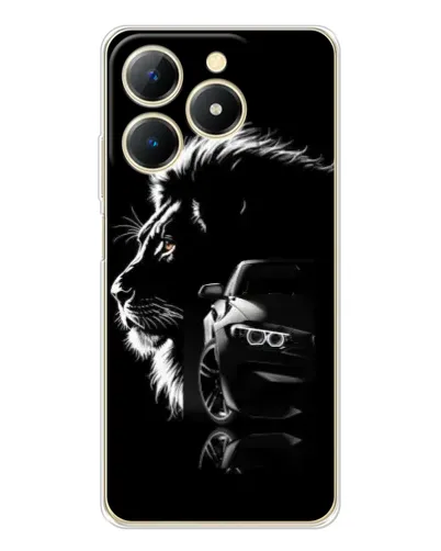 Чехол для Realme Note 70 с картинкой «BMW и лев»