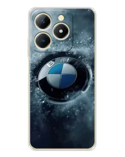 Чехол для Realme Note 70 с картинкой «Логотип BMW — лед»