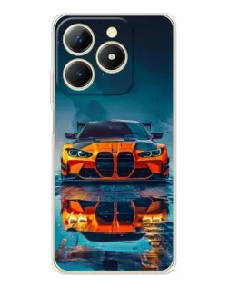 Чехол для Realme Note 70 с картинкой «BMW — золотая эмблема»