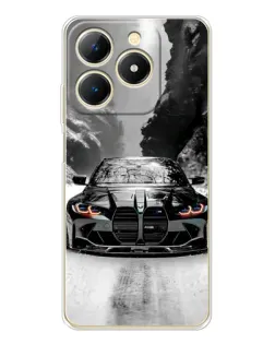 Чехол для Realme Note 70 с картинкой «BMW — акварельный дрифт»