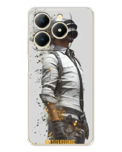 Чехол для Realme Note 70 с картинкой «PUBG — боец в пыли»