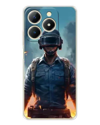 Чехол для Realme Note 70 с картинкой «PUBG — реалистичный герой»