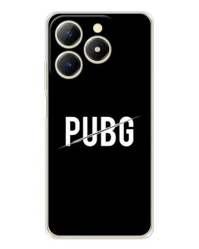 Чехол для Realme Note 70 с картинкой «PUBG — белый логотип»