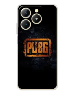 Чехол для Realme Note 70 с картинкой «PUBG — золотой логотип»