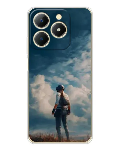 Чехол для Realme Note 70 с картинкой «Герой PUBG на скале»