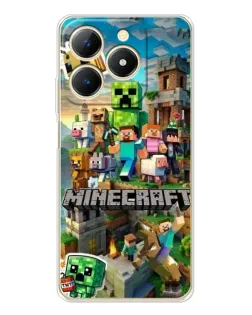 Чехол для Realme Note 70 с картинкой «Замок Minecraft»