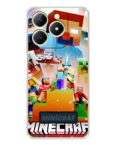 Чехол для Realme Note 70 с картинкой «Minecraft герои игры»
