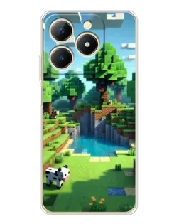 Чехол для Realme Note 70 с картинкой «Minecraft летний день»