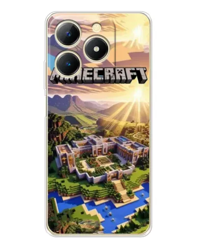 Чехол для Realme Note 70 с картинкой «Minecraft панорама»