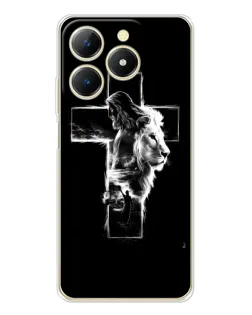 Чехол для Realme Note 70 с картинкой «Сияющий крест Jesus»