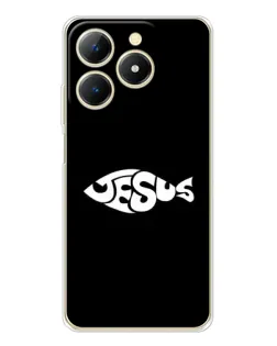Чехол для Realme Note 70 с картинкой «Рыба Jesus»