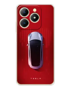 Чехол для Realme Note 70 с картинкой «Tesla Top View»