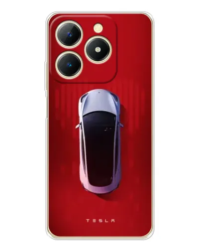 Чехол для Realme Note 70 с картинкой «Tesla Top View»
