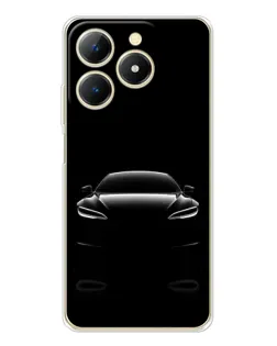 Чехол для Realme Note 70 с картинкой «Силуэт Tesla Night»