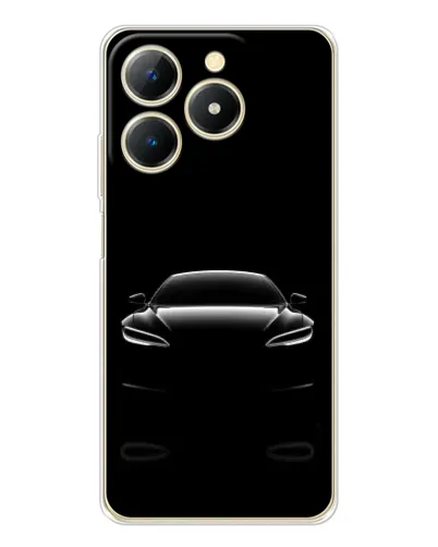 Чехол для Realme Note 70 с картинкой «Силуэт Tesla Night»